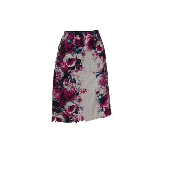 White House Black Market Floral Pencil Skirt Fully Lined multicolor Size 4 - Picture 3 of 6
